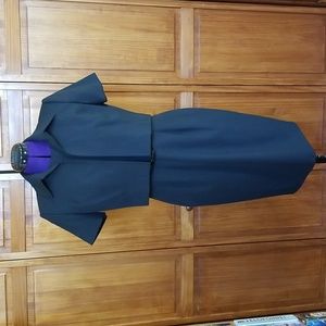 Ann Klein dress suit in black.  Size 8P